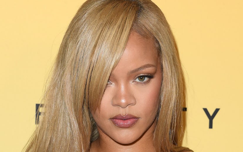 LOS ANGELES, CALIFORNIA - APRIL 26: Rihanna Celebrates New Product Launch For Her Fenty Beauty Brand...