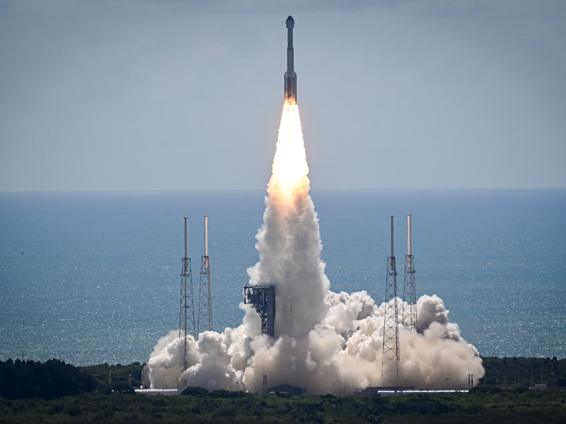 The United Launch Alliance (ULA) Atlas V rocket with Boeing's CST-100 Starliner spacecraft launches ...