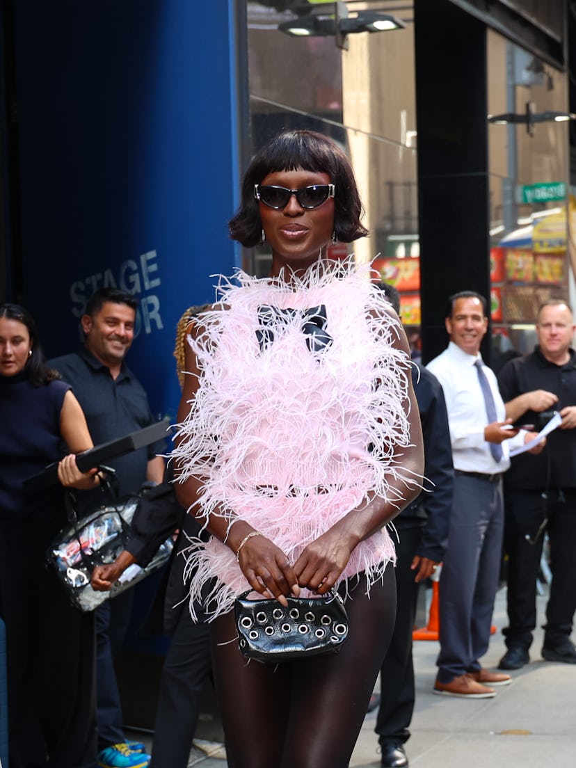 NEW YORK, NY - JUNE 03: Jodie Turner-Smith is seen arriving at the 'Good Morning America' Show on Ju...