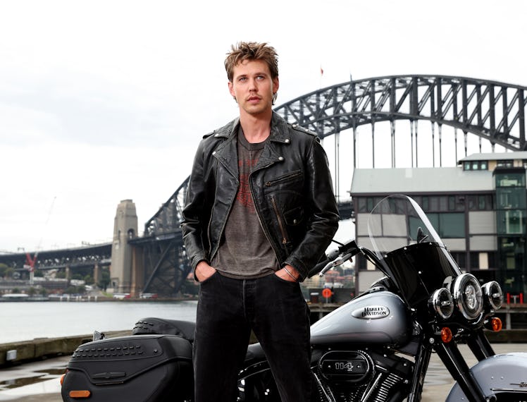 Austin Butler poses during a press conference for "The Bikeriders" on June 06, 2024 in Sydney, Austr...
