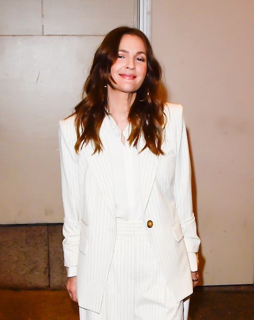 Drew Barrymore white suit