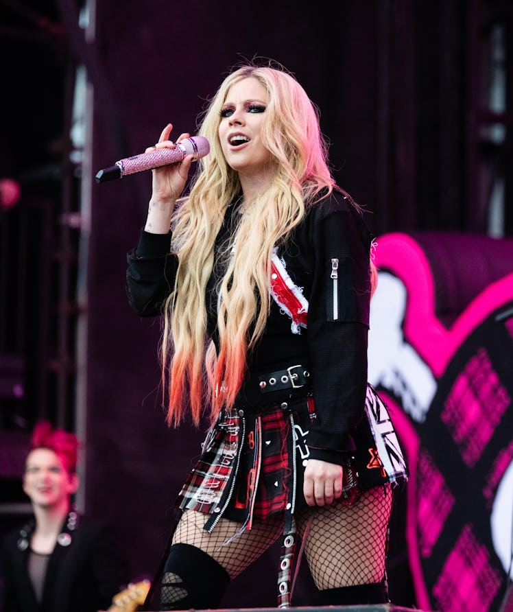 GLASTONBURY, ENGLAND - JUNE 30: Avril Lavigne performs on the Other stage during day five of Glaston...