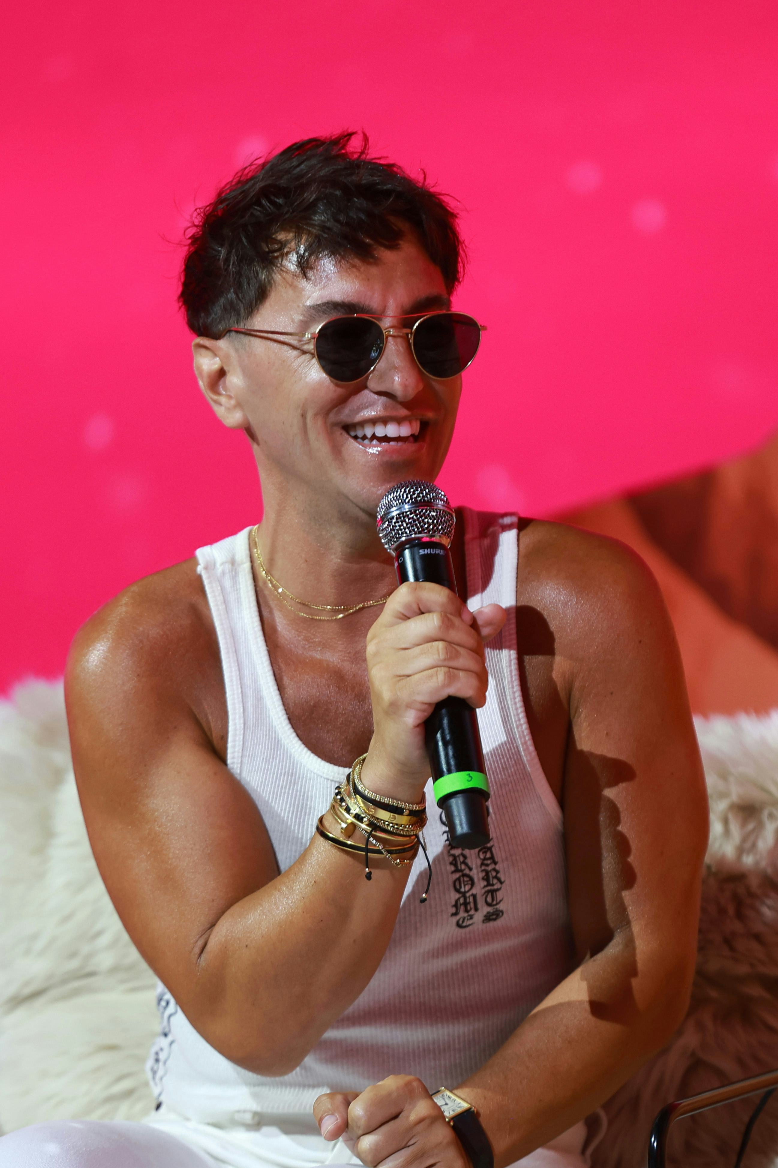 Stylist Scotty Cunha speaks onstage at &ldquo;Beauty, Inside Out Founder’s Panel."