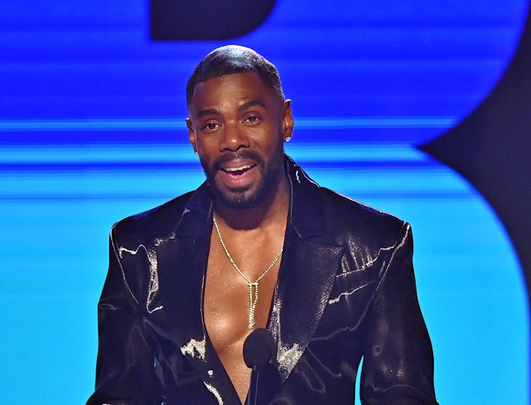 LOS ANGELES, CALIFORNIA - JUNE 30: Colman Domingo speaks onstage during the 2024 BET Awards at Peaco...