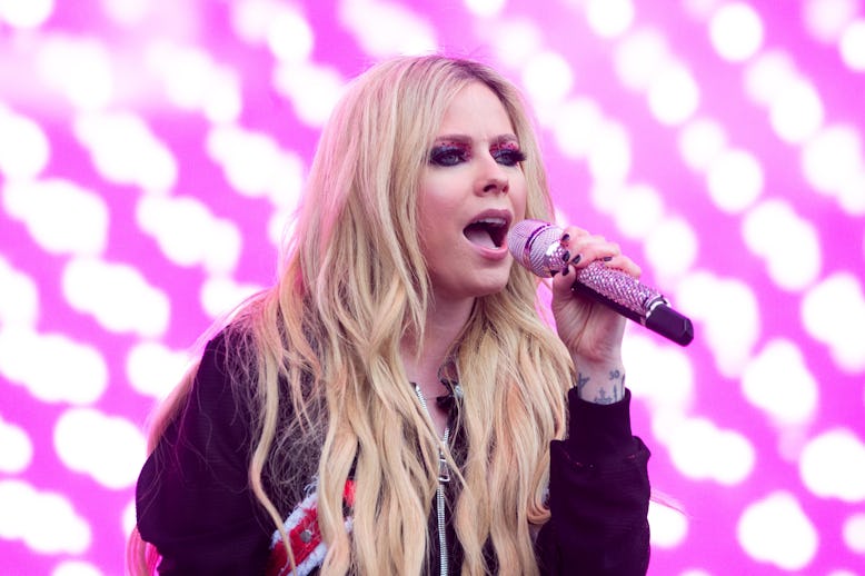 GLASTONBURY, ENGLAND - JUNE 30: Avril Lavigne performs during day four of Glastonbury Festival 2024 ...