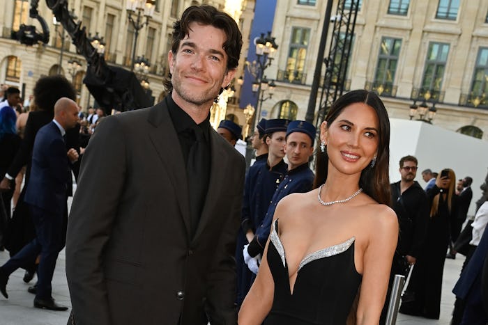 PARIS, FRANCE - JUNE 23: John Mulaney and Olivia Munn attend Vogue World: Paris at Place Vendome on ...