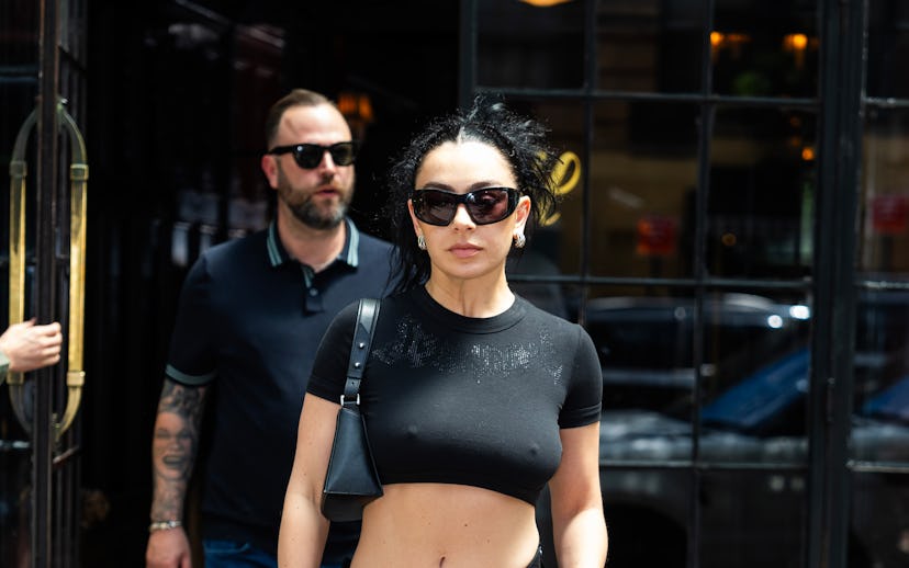 NEW YORK, NEW YORK - JUNE 10: Charli XCX is seen in the East Village on June 10, 2024 in New York Ci...