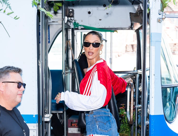 NEW YORK, NEW YORK - JULY 11: Bella Hadid is seen in the East Village on July 11, 2024 in New York C...