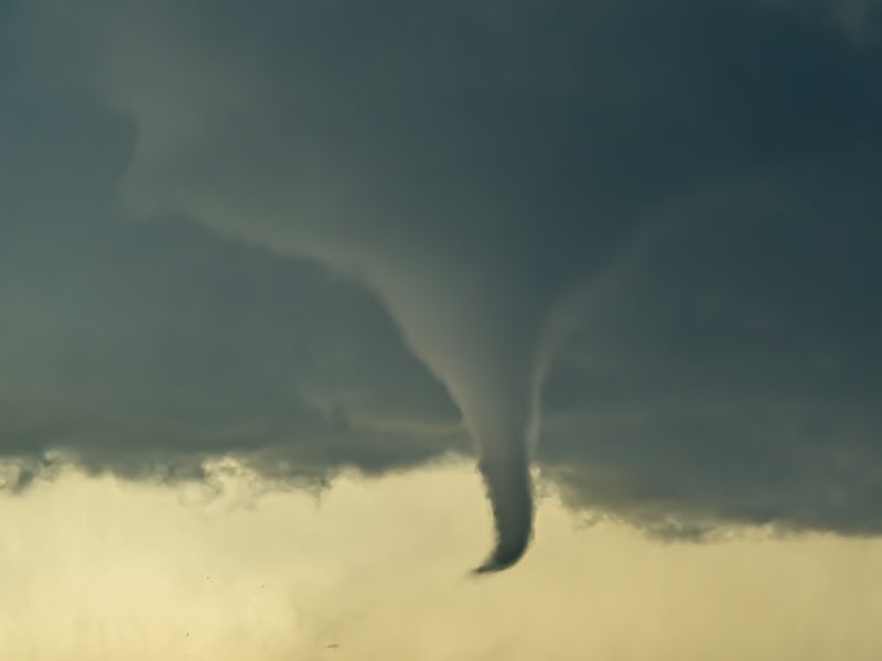 Twister on the Great Plains US in spring.