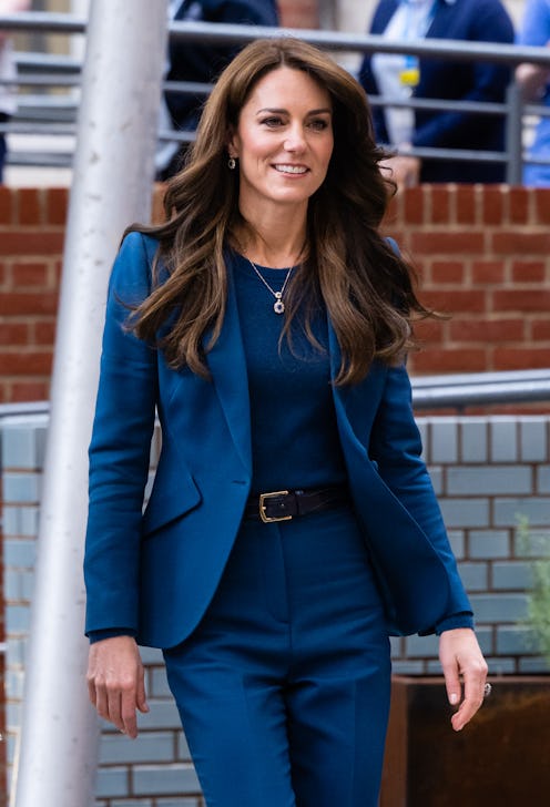Kate Middleton bright purple midi dress Wimbledon