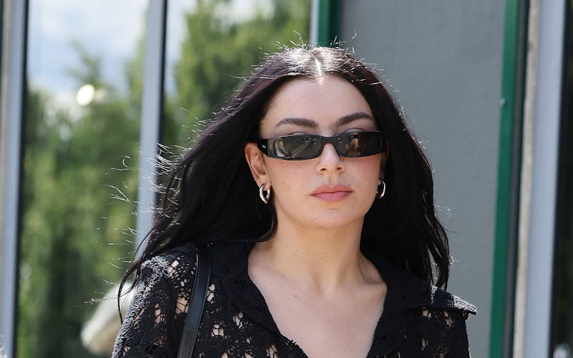 LONDON, ENGLAND - JULY 11: Charli XCX attends day eleven of the Wimbledon Tennis Championships at th...