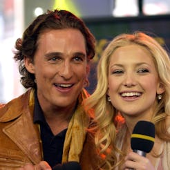 Matthew McConaughey and Kate Hudson during Kate Hudson and Matthew McConaughey Visit MTV’s “TRL” - F…