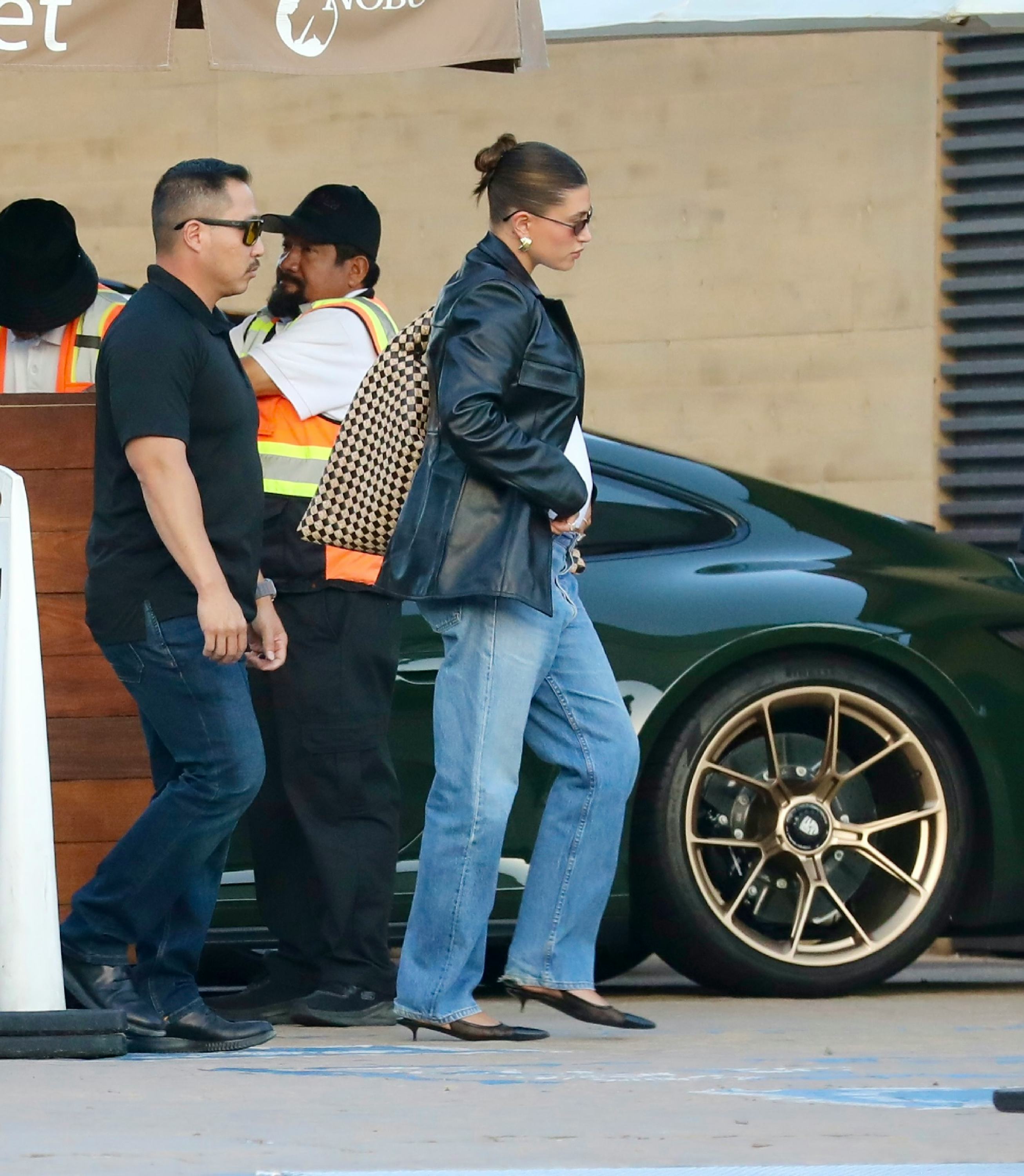 Hailey Bieber put her own spin on the ballerina shoe trend.