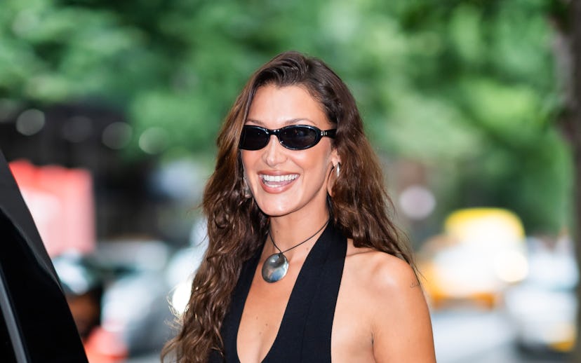 NEW YORK, NEW YORK - JULY 12: Bella Hadid is seen in Greenwich Village on July 12, 2024 in New York ...