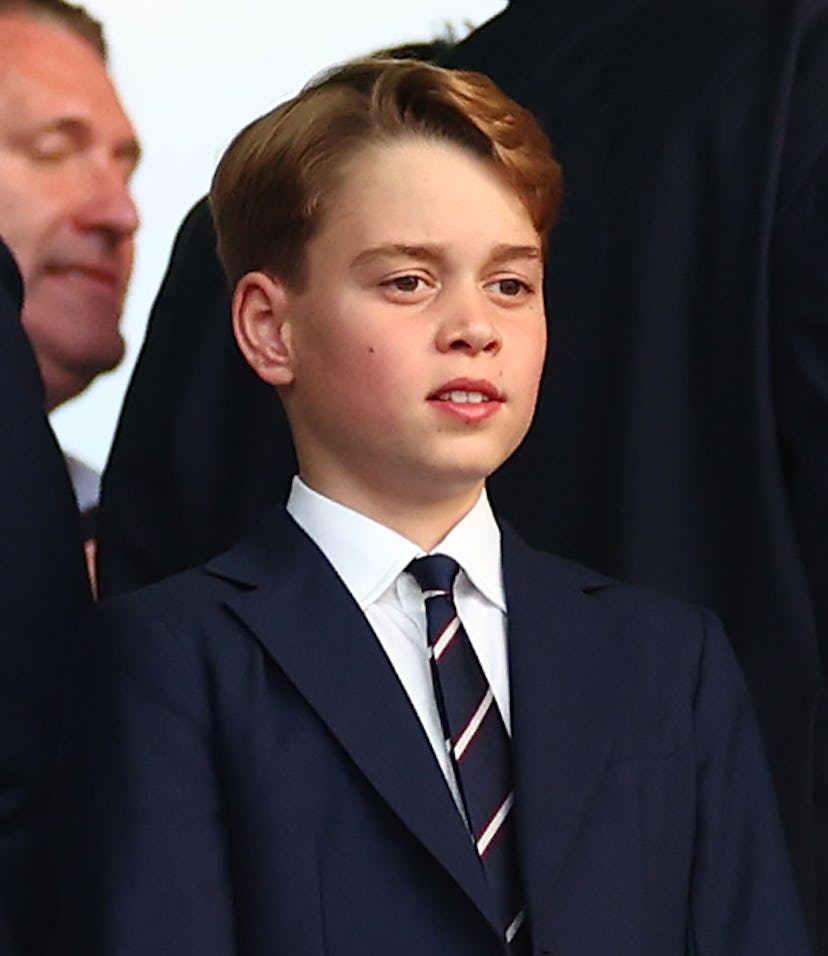 Prince George of Wales looks on prior to the UEFA EURO 2024 final match between Spain and England at...