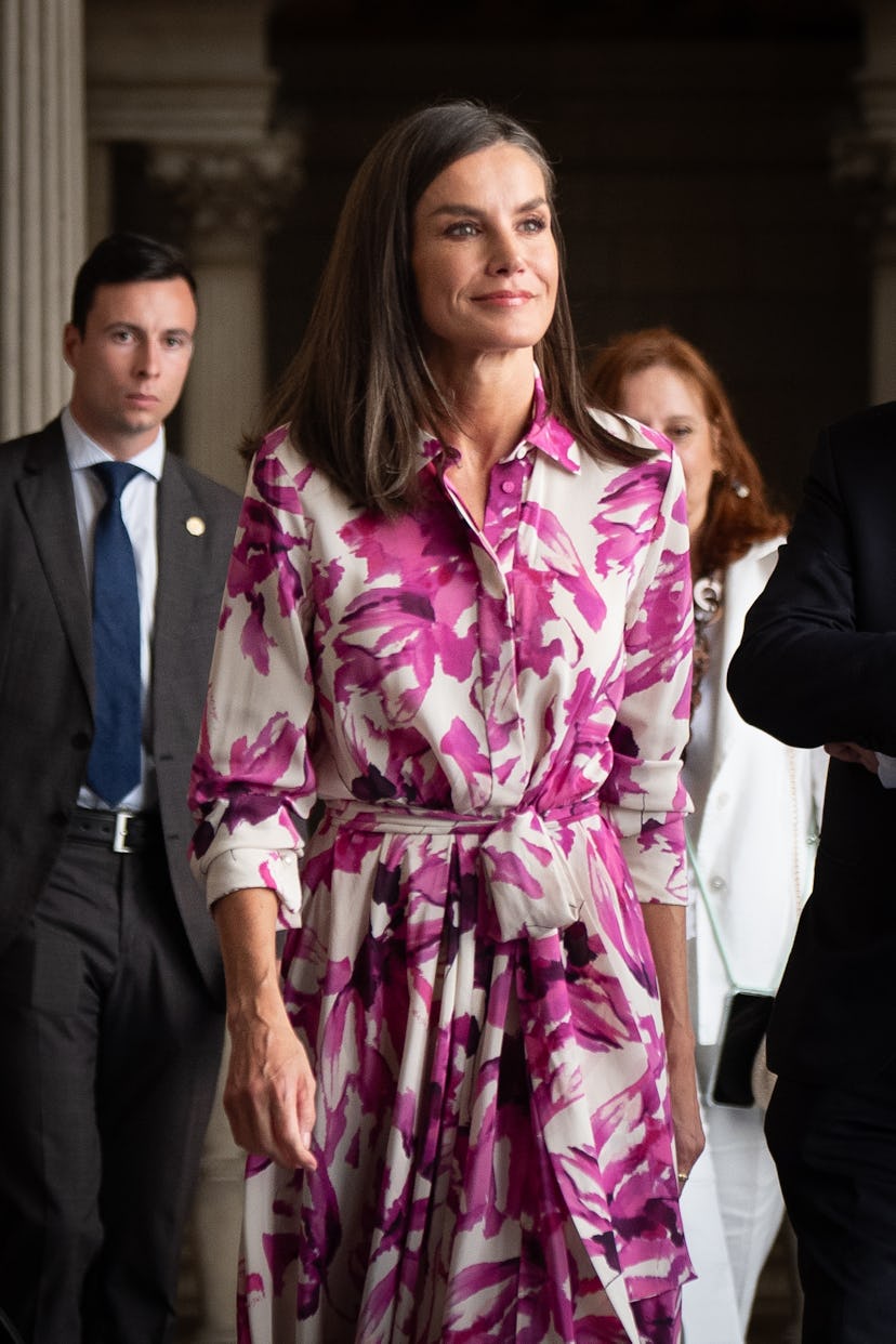BARCELONA CATALONIA, SPAIN - JULY 23: Queen Letizia on her arrival at an annual meeting of directors...