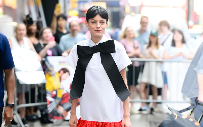 NEW YORK, NEW YORK - JULY 23: Emma Corrin is seen at "GMA" on July 23, 2024 in New York City. (Phot...