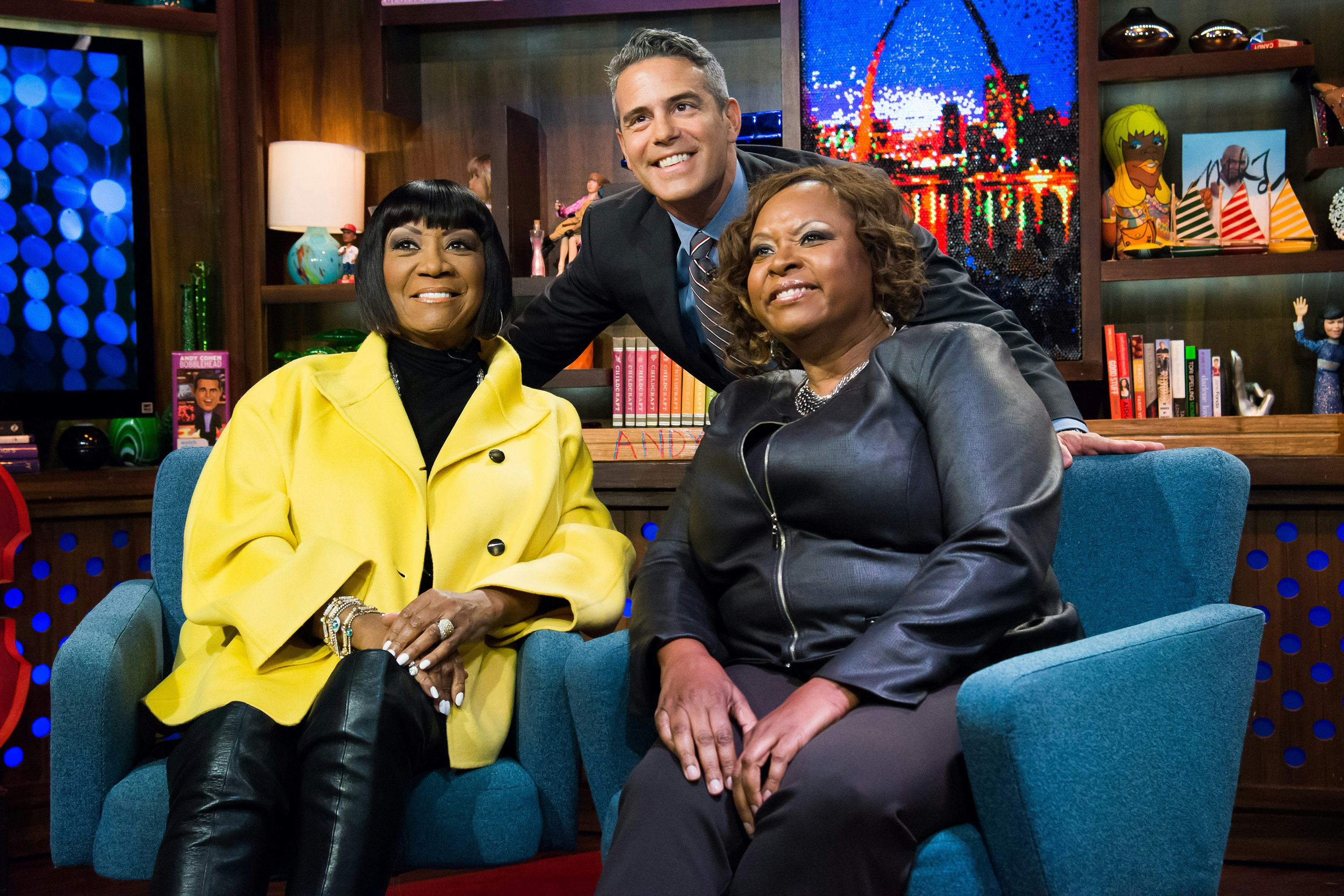 WATCH WHAT HAPPENS LIVE &ndash; Pictured (l-r): Patti LaBelle, Andy Cohen and Robin Quivers &ndash; Photo by: &hellip;