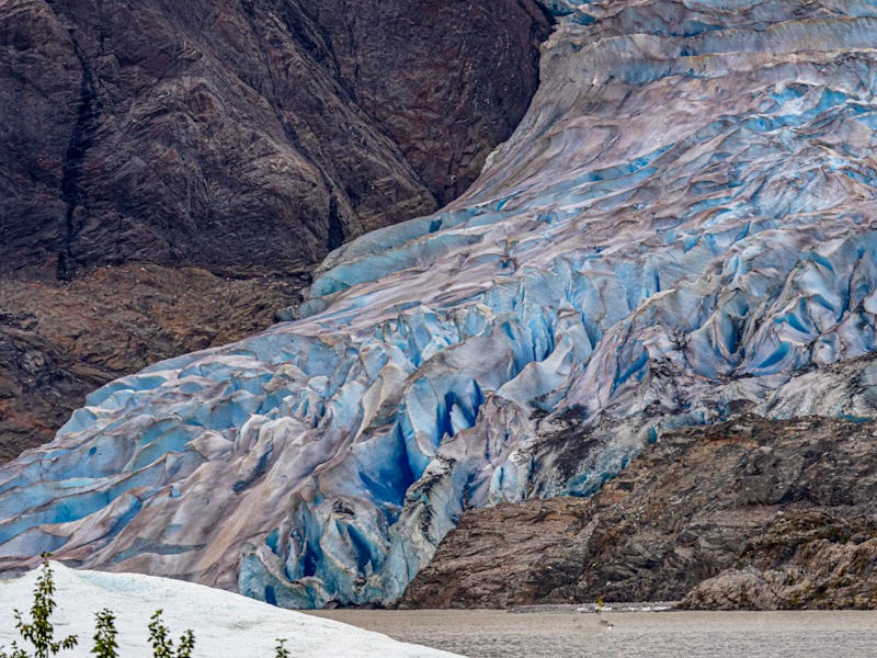 The Mendenhall Glacier near Juneau, Alaska, has been retreating due to climate change.