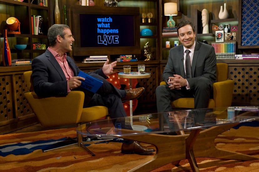 WATCH WHAT HAPPENS LIVE – Episode 112 – Pictured: (l-r) Andy Cohen, Jimmy Fallon – (Photo by: Dav…