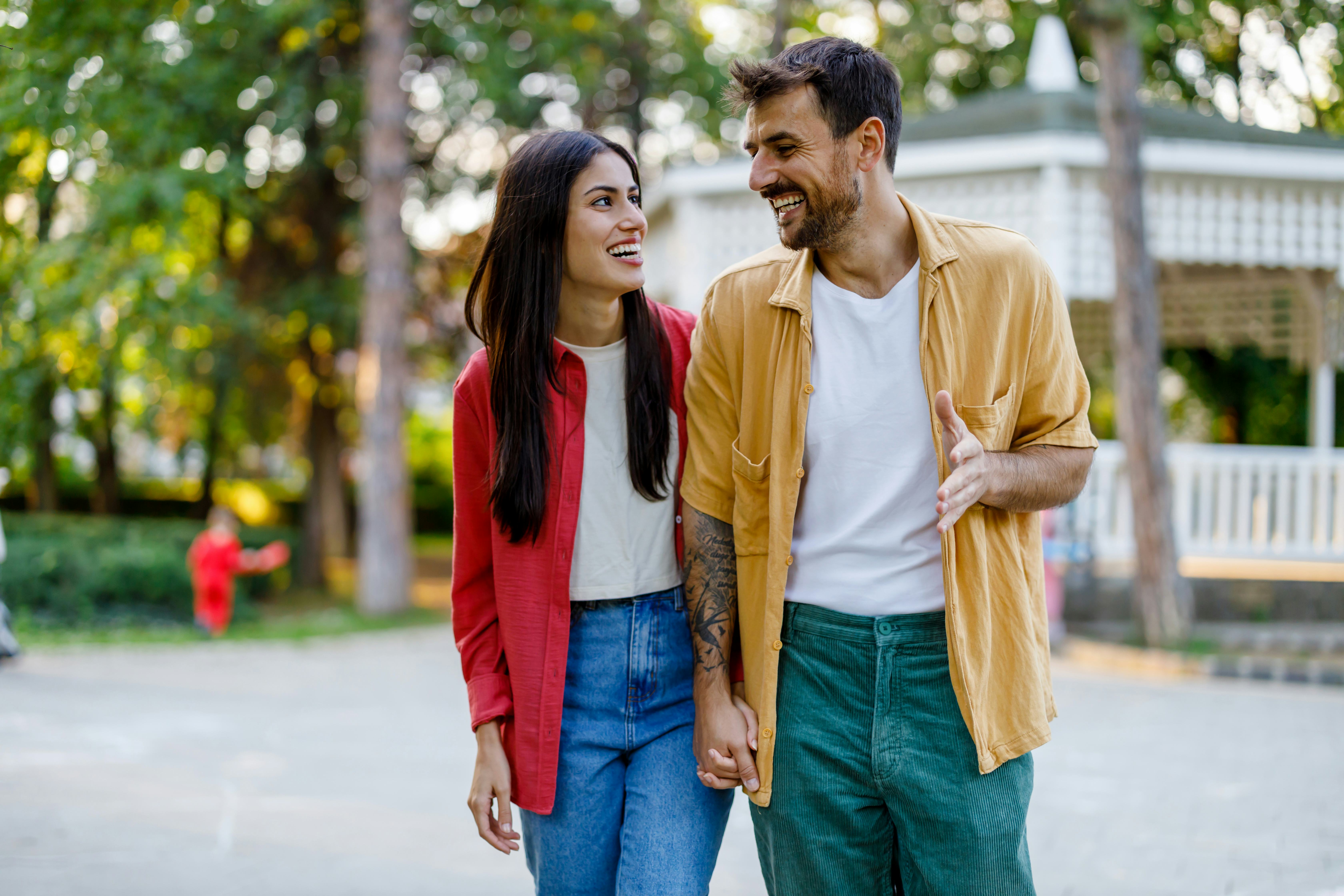 couple walking holding hands