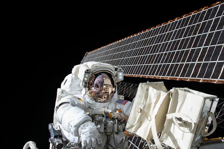 IN SPACE - NOVEMBER 6: In this handout photo provided by NASA, NASA astronaut Scott Kelly works out...