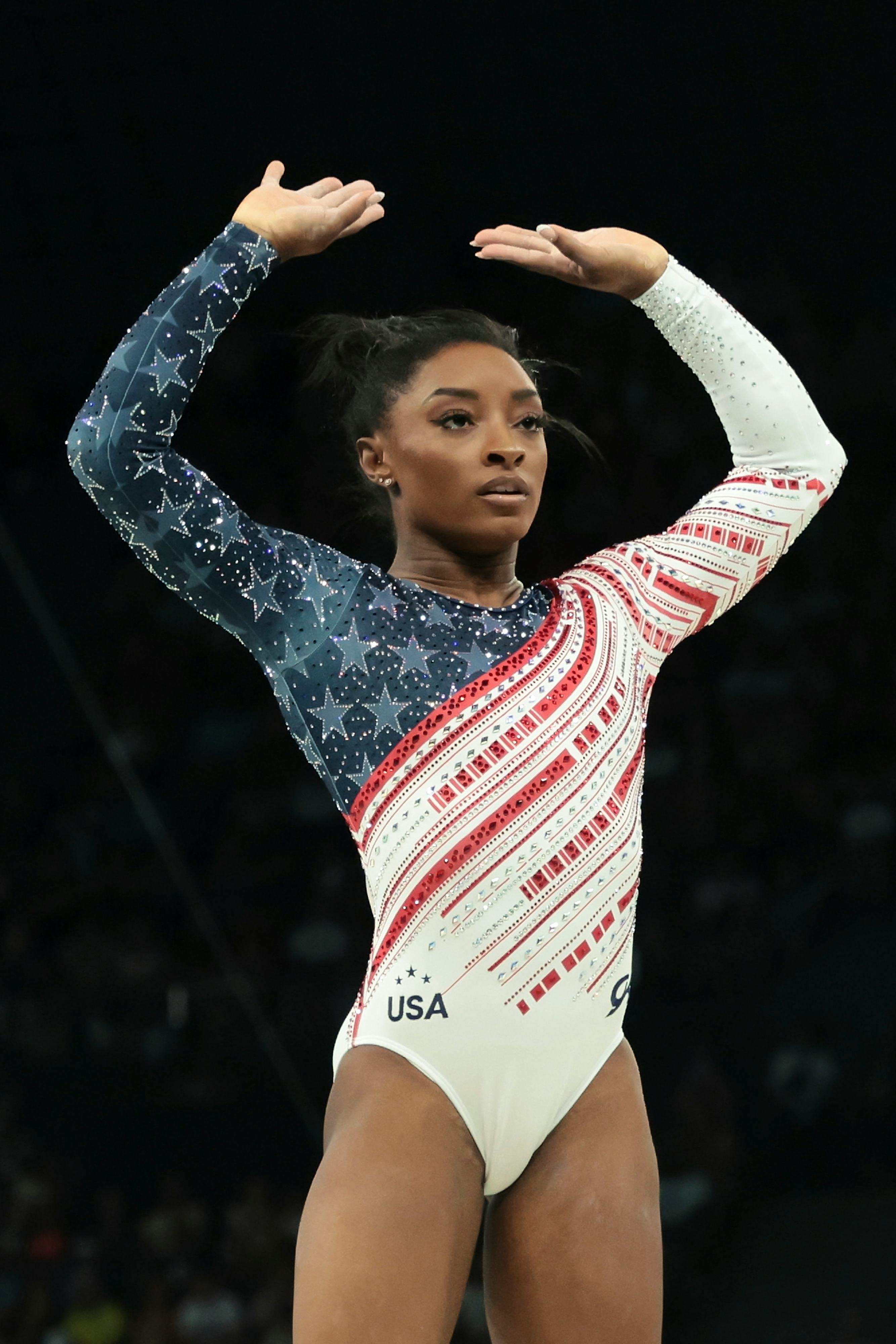 Simone Biles of Team USA competes on the balance beam during the Artistic Gymnastics Women&rsquo;s Team Fi&hellip;