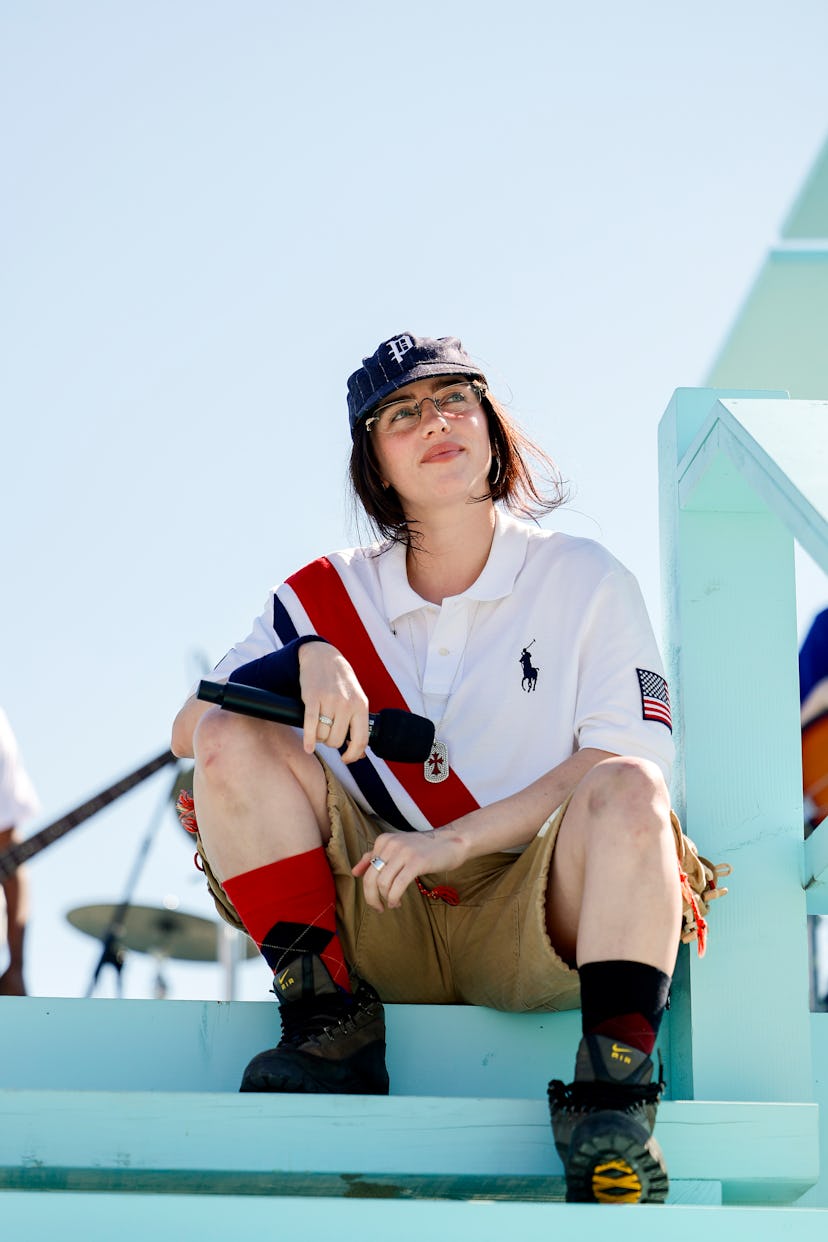 Billie Eilish performs at the LA28 Olympic Games Handover Celebration.