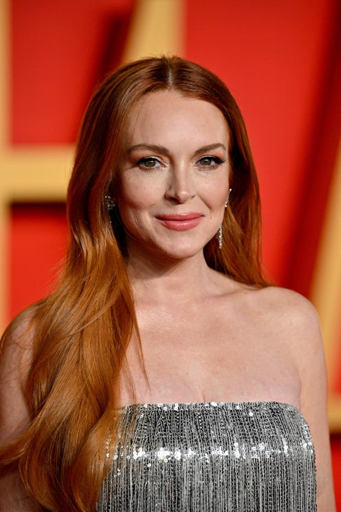 indsay Lohan attends the 2024 Vanity Fair Oscar Party ahead of wearing see-through outfits at 'Freak...