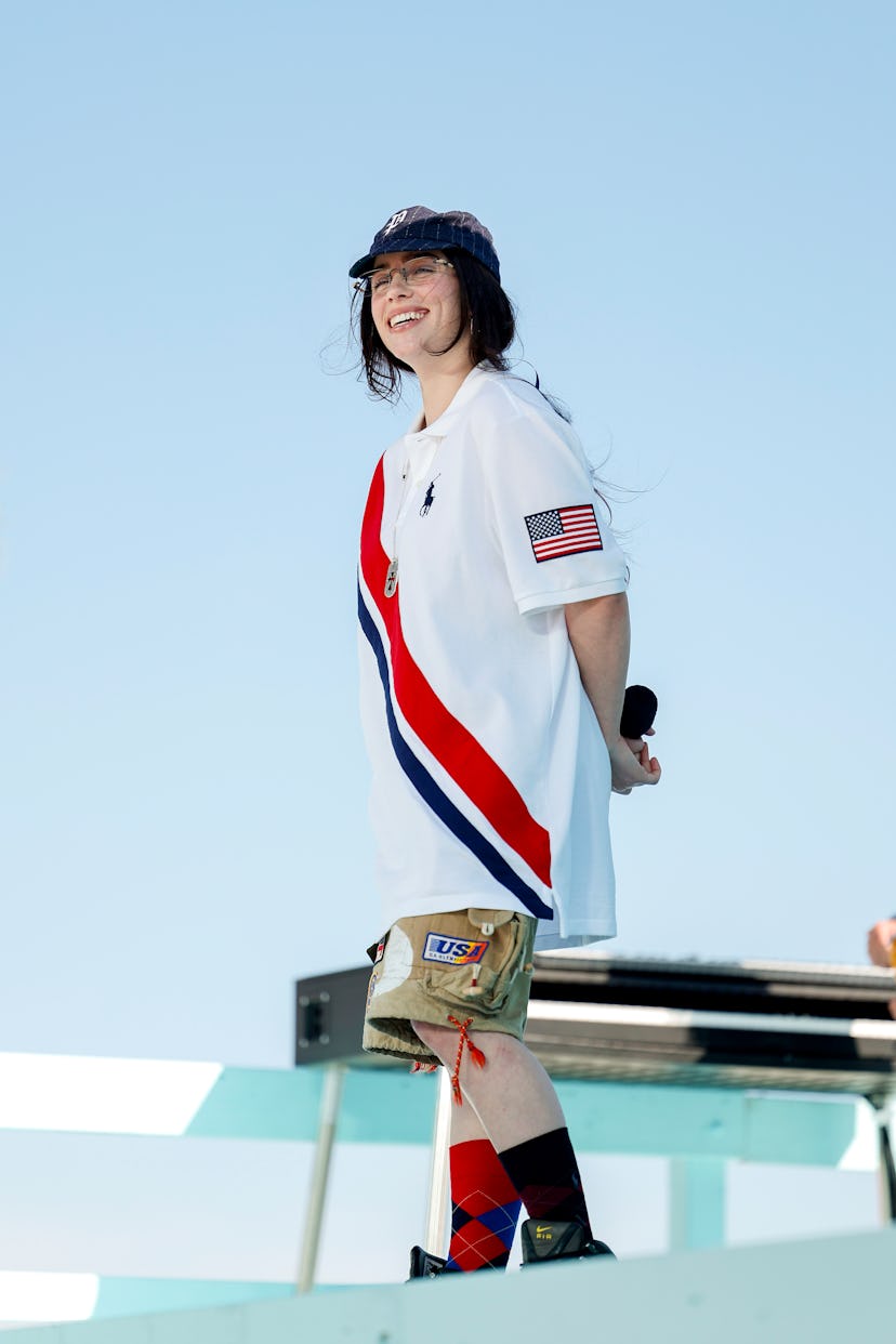 Billie Eilish performs at the LA28 Olympic Games Handover Celebration.