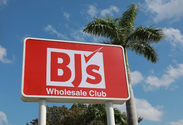 MIAMI, FLORIDA - MARCH 28: A BJ's Wholesale Club sign hangs outside of the store on March 28, 2024 i...