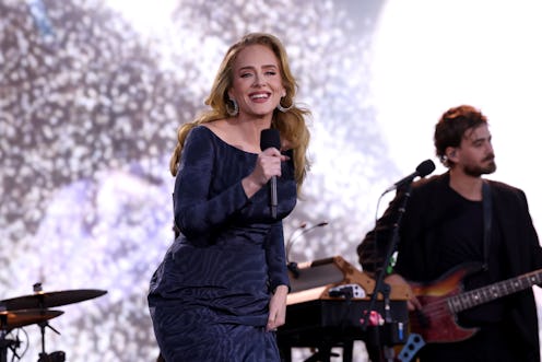 MUNICH, GERMANY - AUGUST 02: (Exclusive Coverage) Adele performs onstage at Messe München on August ...