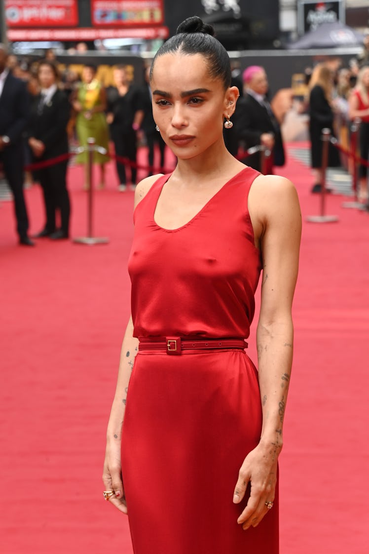 LONDON, ENGLAND - AUGUST 19: Zoë Kravitz attends the European Premiere of "Blink Twice" at Odeon Lux...