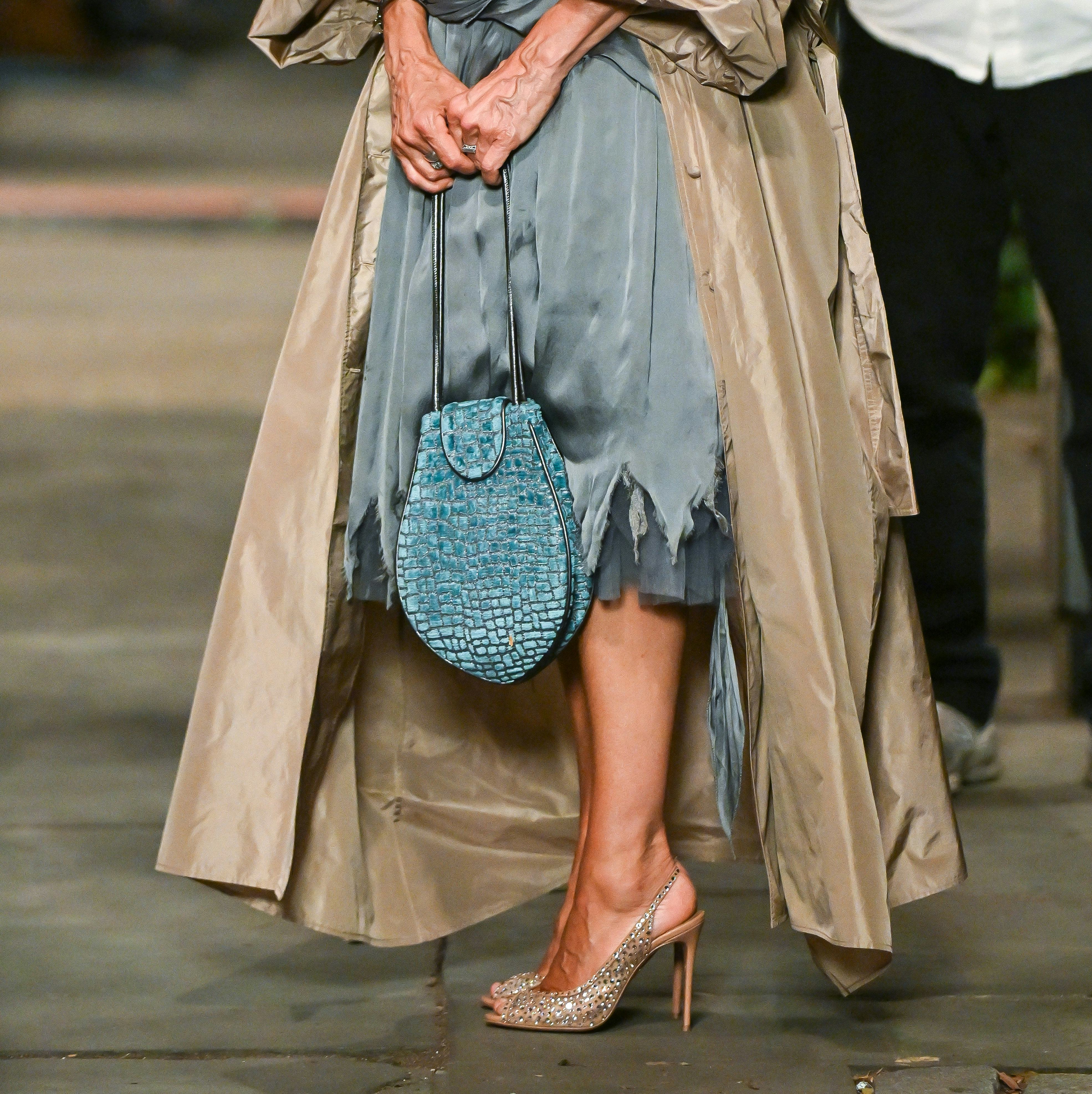 Sarah Jessica Parker, bag detail. is seen on the set of &ldquo;And Just Like That&hellip;&rdquo; Season 3 in Gramercy&hellip;