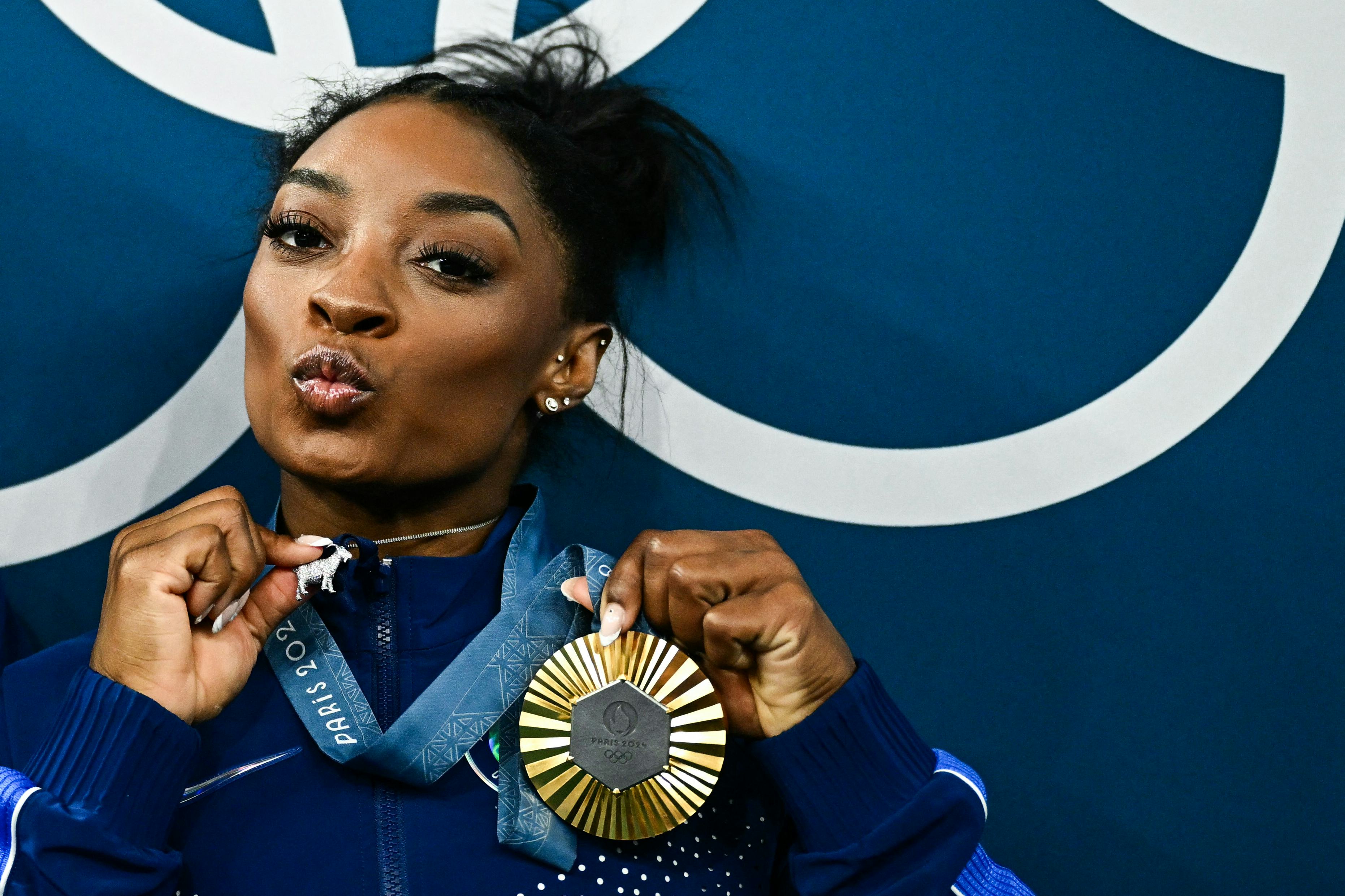Simone Biles shared the meaning behind her Olympics 2024 goat necklace.