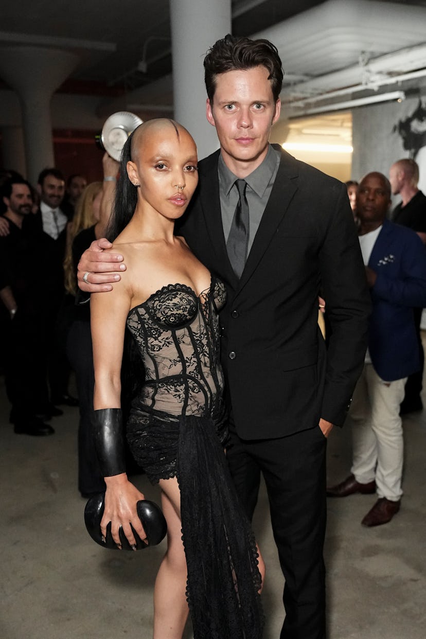 FKA Twigs and Bill Skarsgård at the premiere of "The Crow" held at The Village East by Angelika on A...