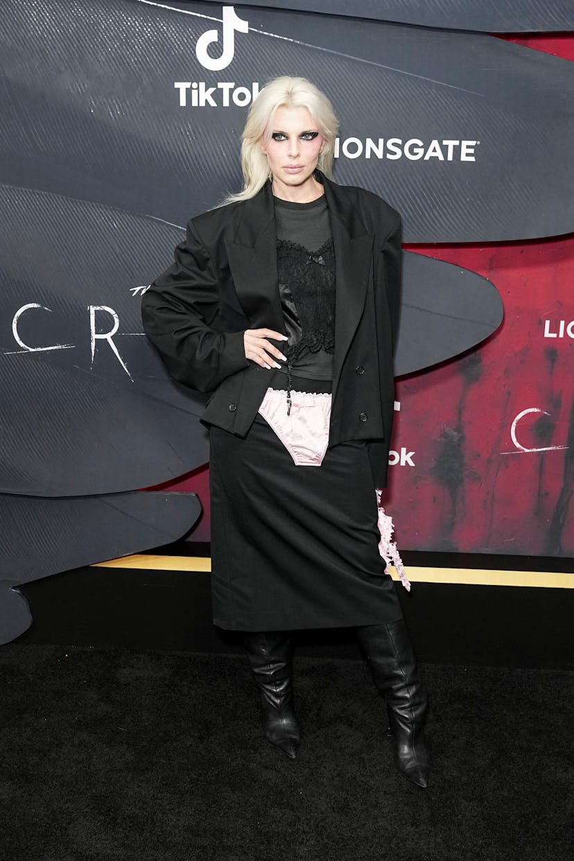 Julia Fox at the premiere of "The Crow" held at The Village East by Angelika on August 20, 2024 in N...