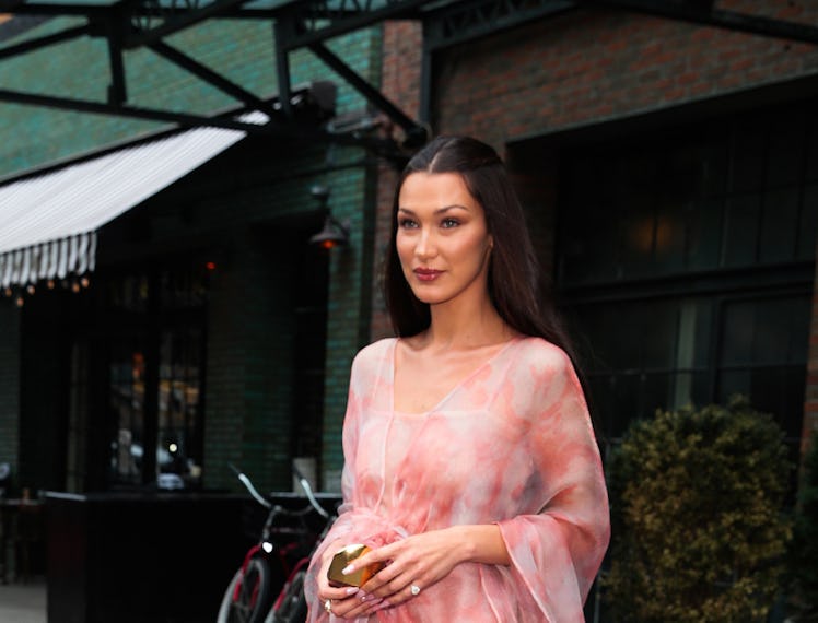 Bella Hadid is seen leaving her hotel on May 4, 2024 in New York, New York.