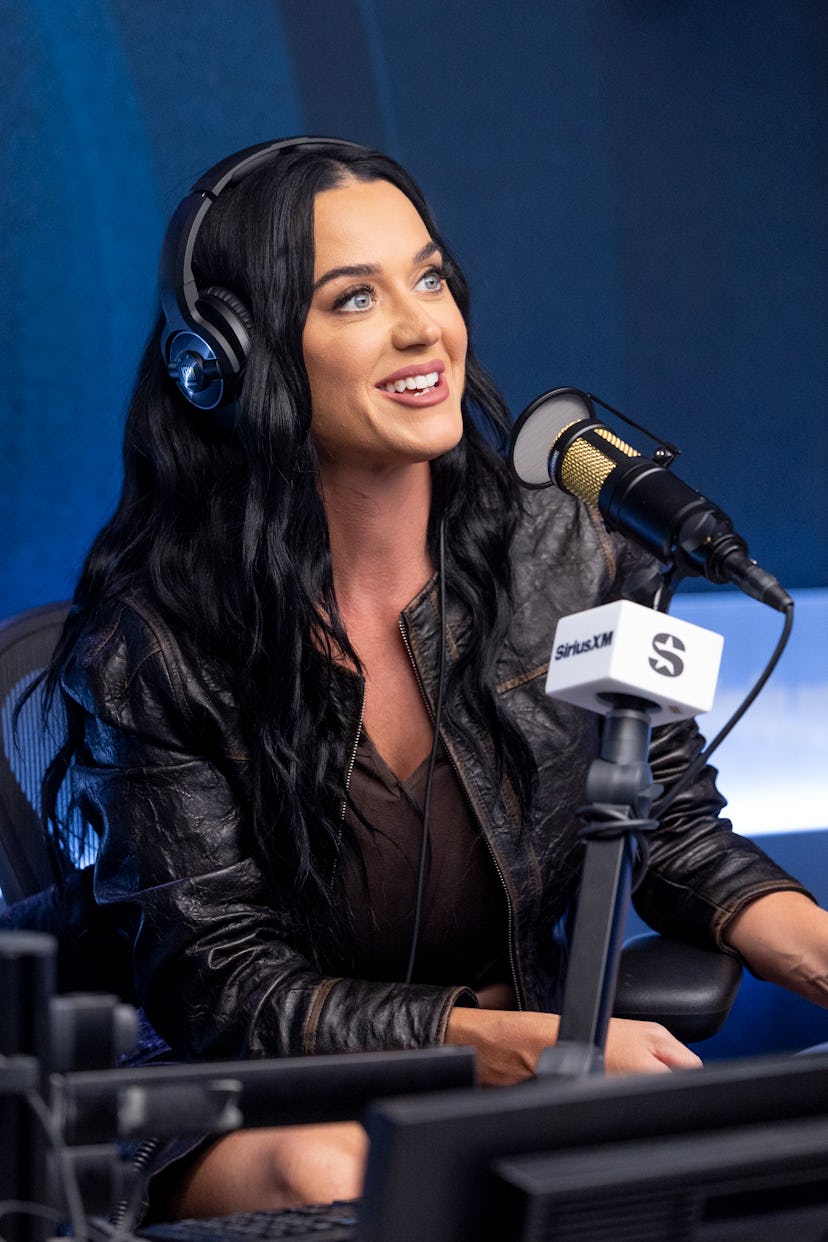 LOS ANGELES, CALIFORNIA - AUGUST 19: Katy Perry visits the SiriusXM studios on August 19, 2024 in Lo...