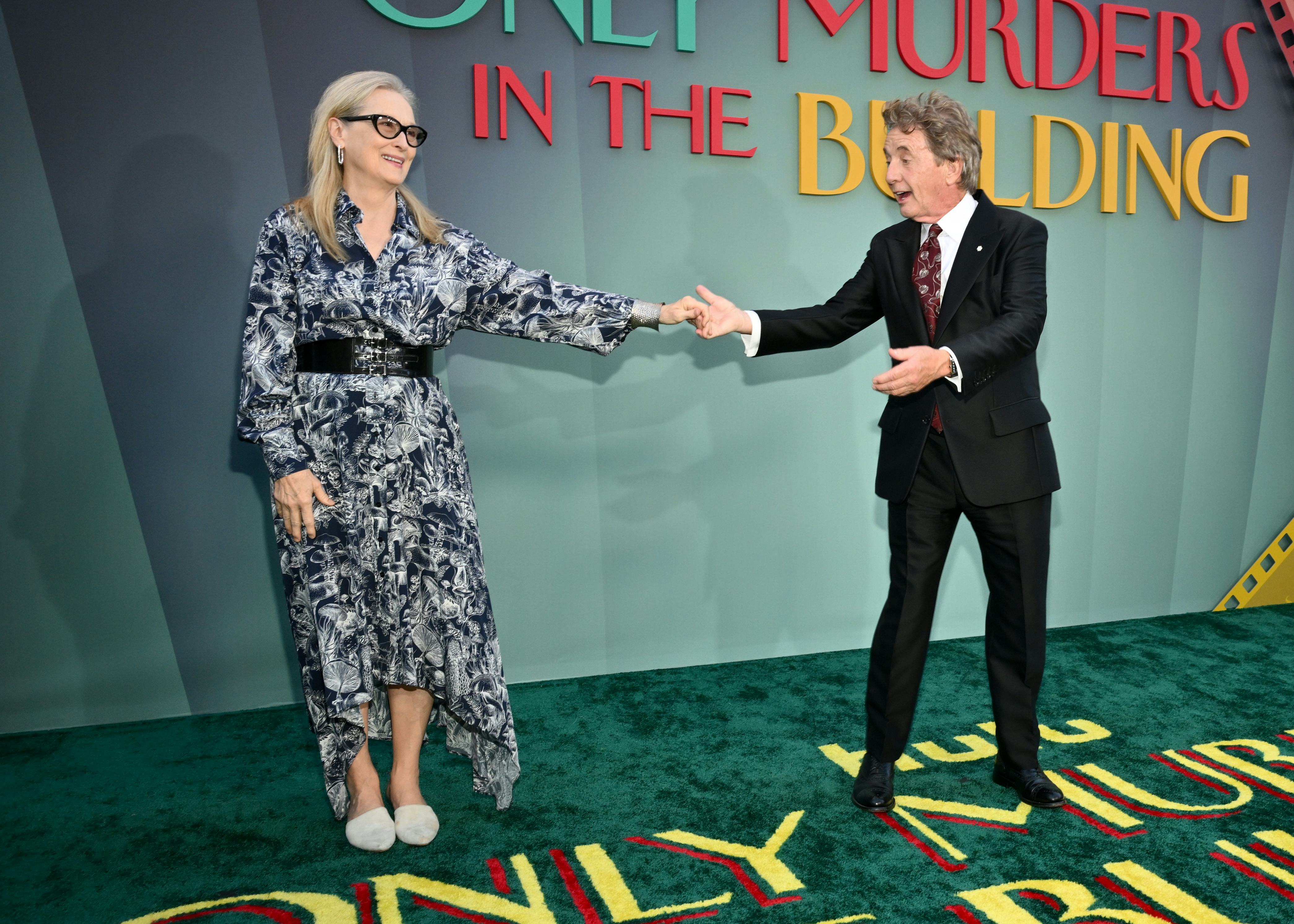Meryl Streep &amp; Martin Short Held Hands At Only Murders In The Building Premiere
