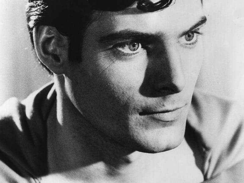 American film actor Christopher Reeve, in his role as comic-book hero Superman. (Photo by Centra...