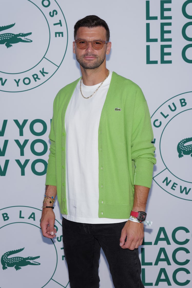 NEW YORK, NEW YORK - AUGUST 23: Grigor Dimitrov attends Le Club Lacoste's celebration of Fashion and...