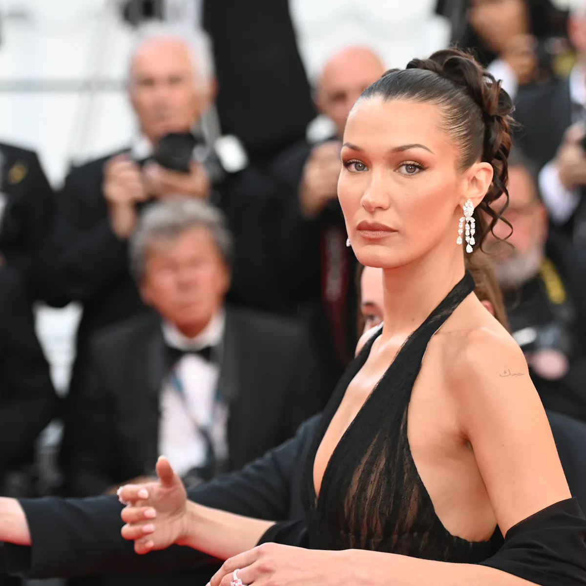 bella hadid little black dress Bella Hadid 21st Birthday Dress by Dolce & Gabbana