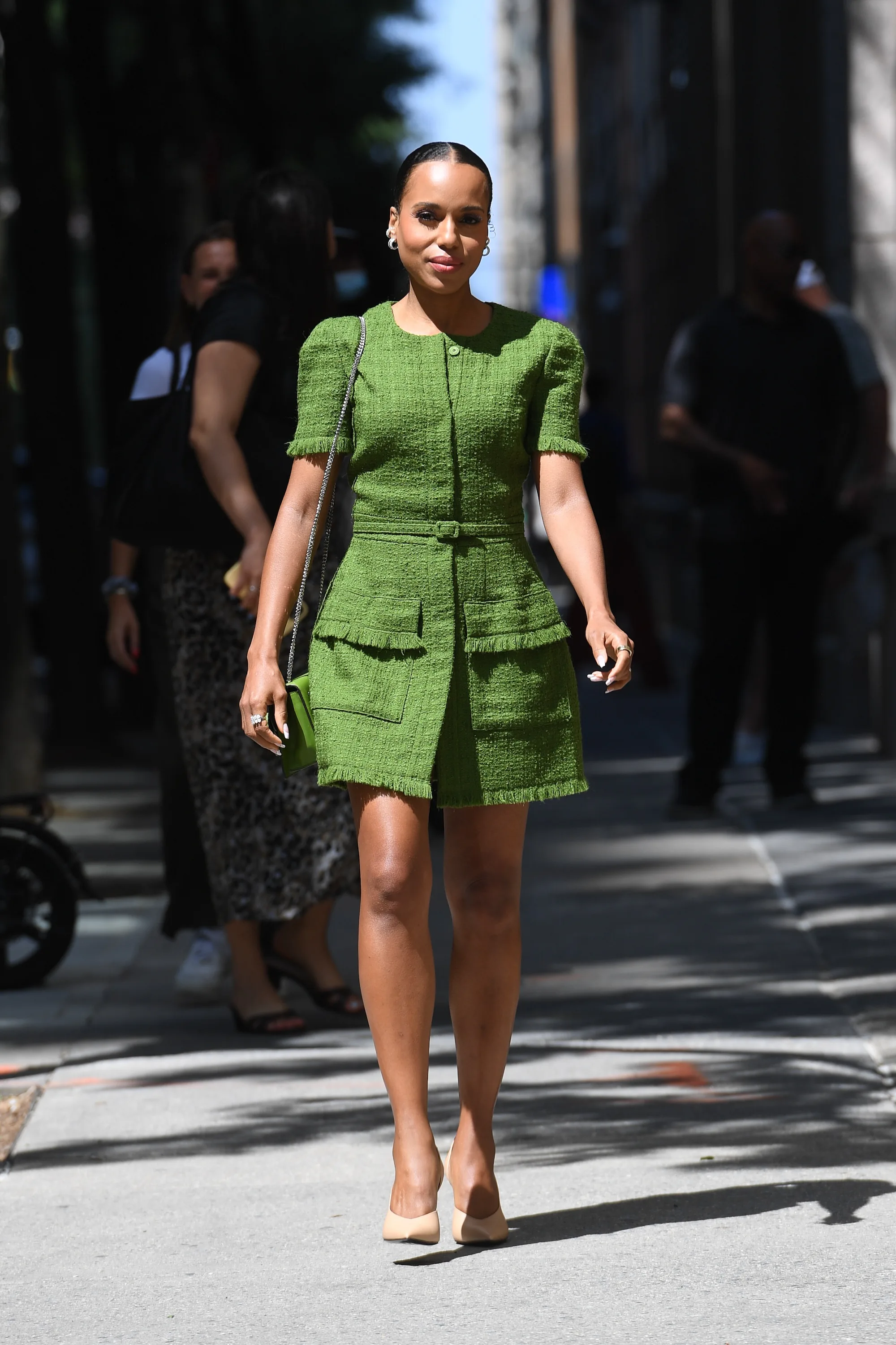 kerry washington crochet dress Kerry Washington's Press Tour Outfits For 'UnPrisoned' Season 2 Bridge The  Gap Between Summer & Fall