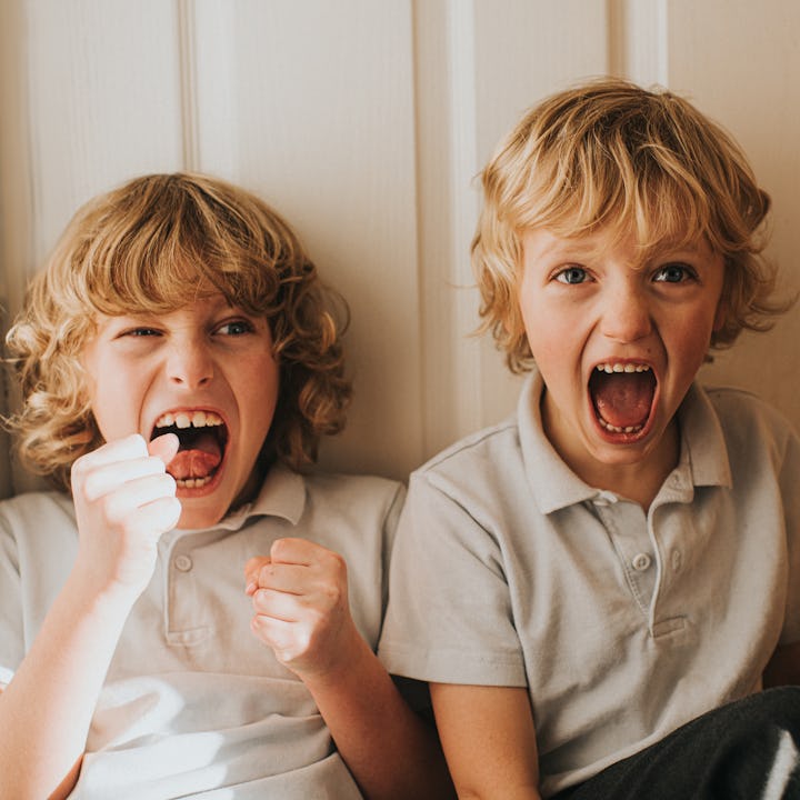 Brothers having fun together.