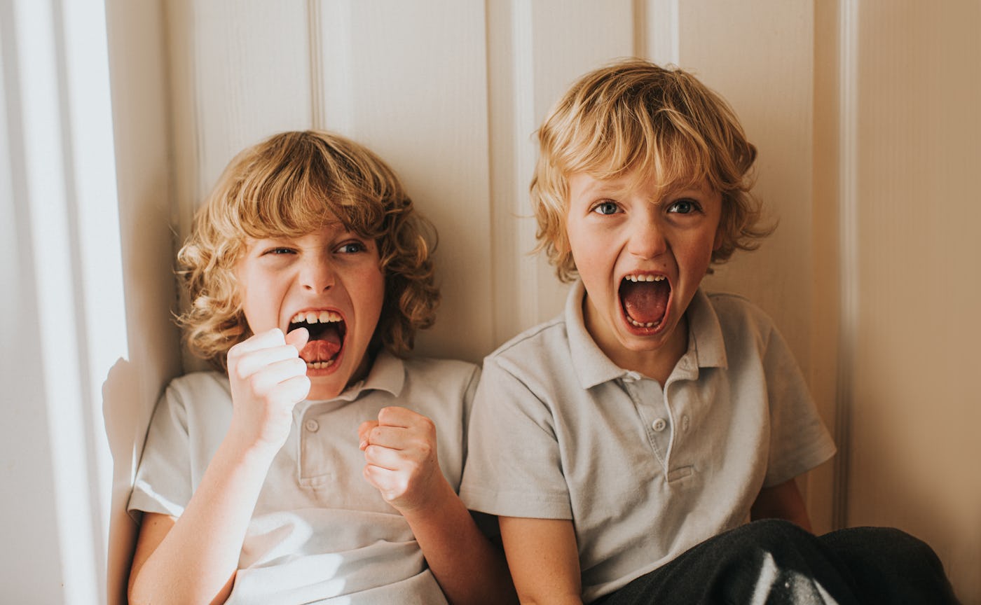 Brothers having fun together.