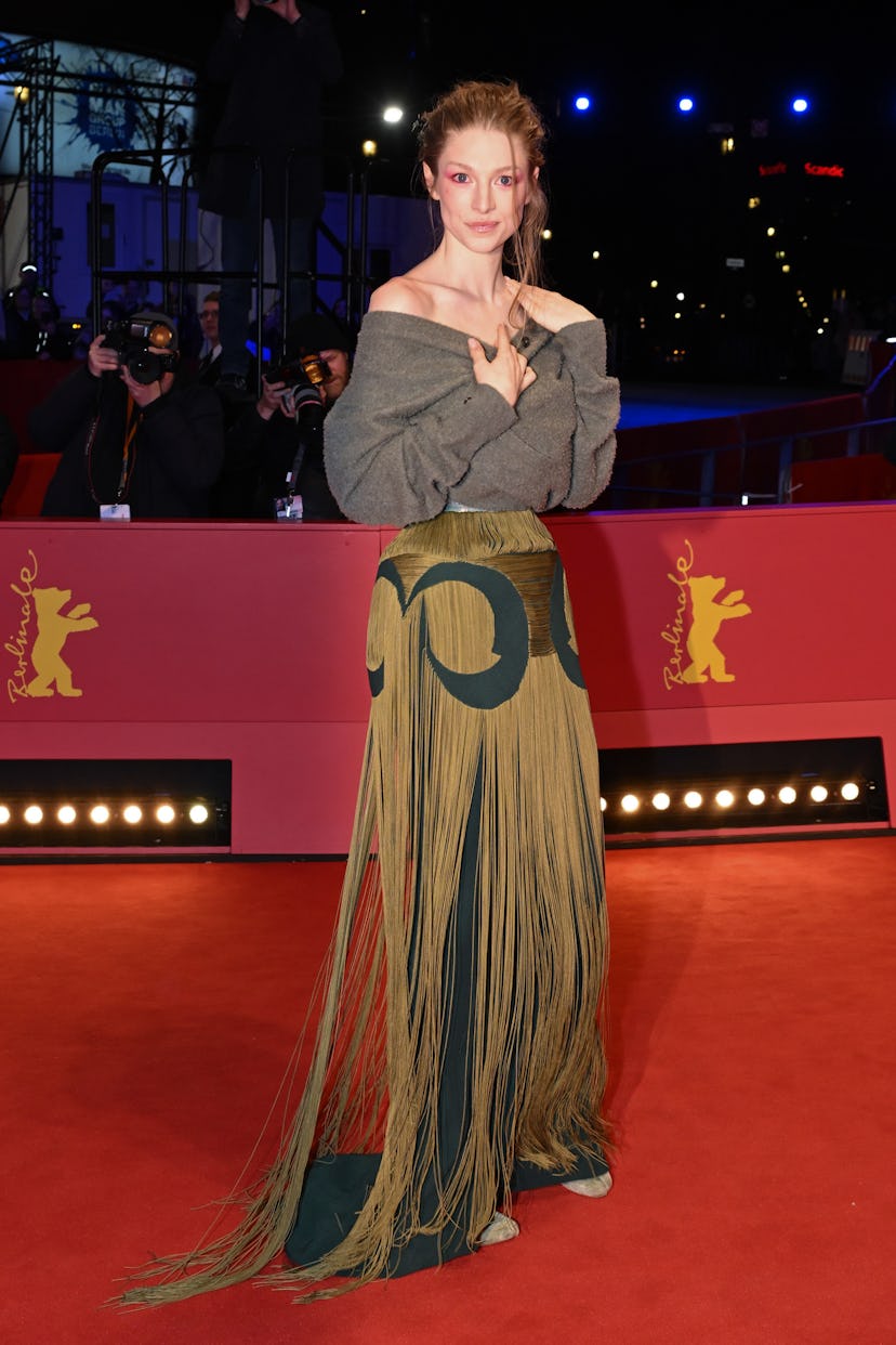 BERLIN, GERMANY - FEBRUARY 16: Hunter Schafer of the movie "Cuckoo" attends the "A Different Man" pr...