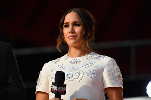 NEW YORK, NY - SEPTEMBER 25: Meghan Markle at Global Citizen Live on September 25, 2021 in New York...