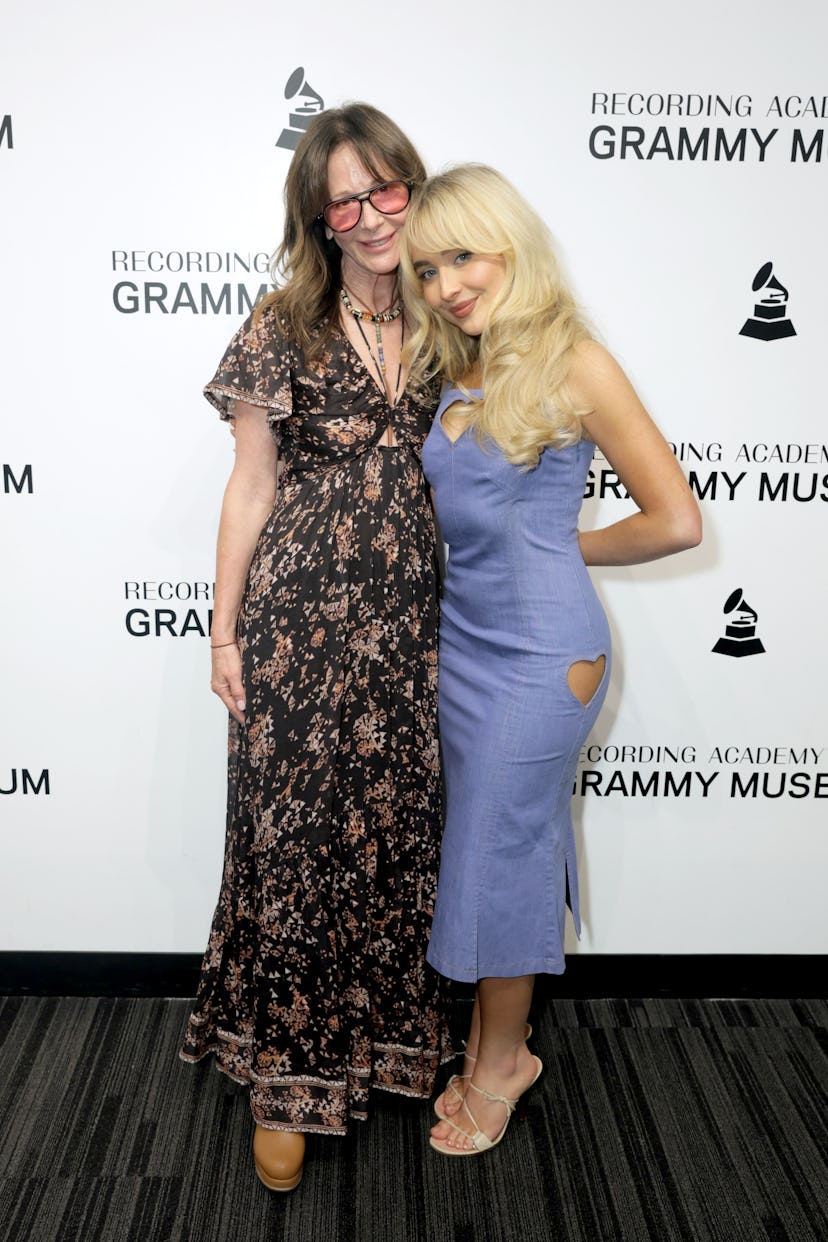 Jody Gerson and Sabrina Carpenter attend The Drop: Sabrina Carpenter at GRAMMY Museum L.A. Live on A…