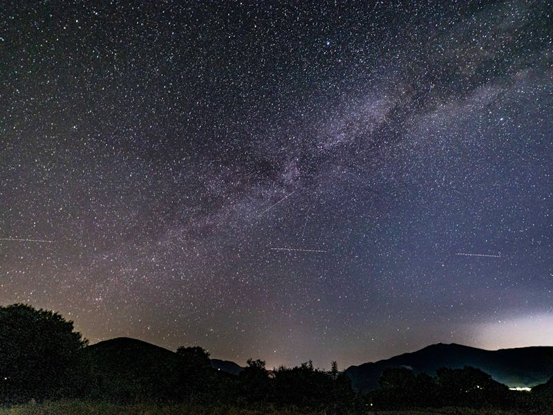 Milky Way captured with long exposure photography technique. Milkyway is the visible part of our gal...